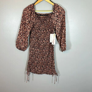 Jessica Simpson Floral Smocked Dress Size Small NWT